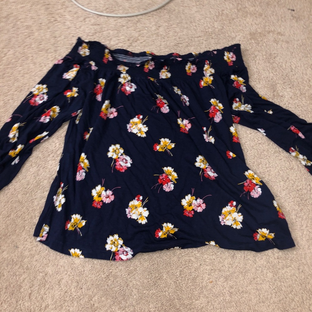 off the shoulder floral top